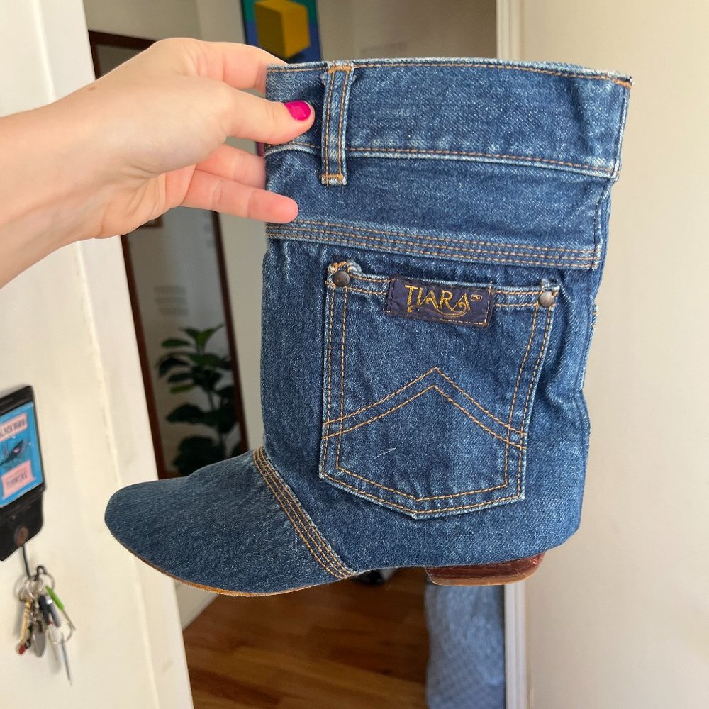 Tiara Denim Booties